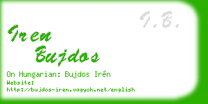 iren bujdos business card